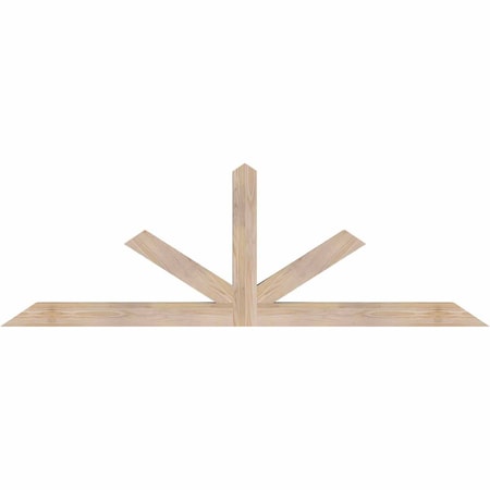 Ekena Millwork Saratoga Smooth Timber Gable Bracket, Douglas Fir, 72"W x 24"H x 3 1/2"D x 3 1/2"F, 8/12 Pitch GBW072X24X0404SAR00SDF